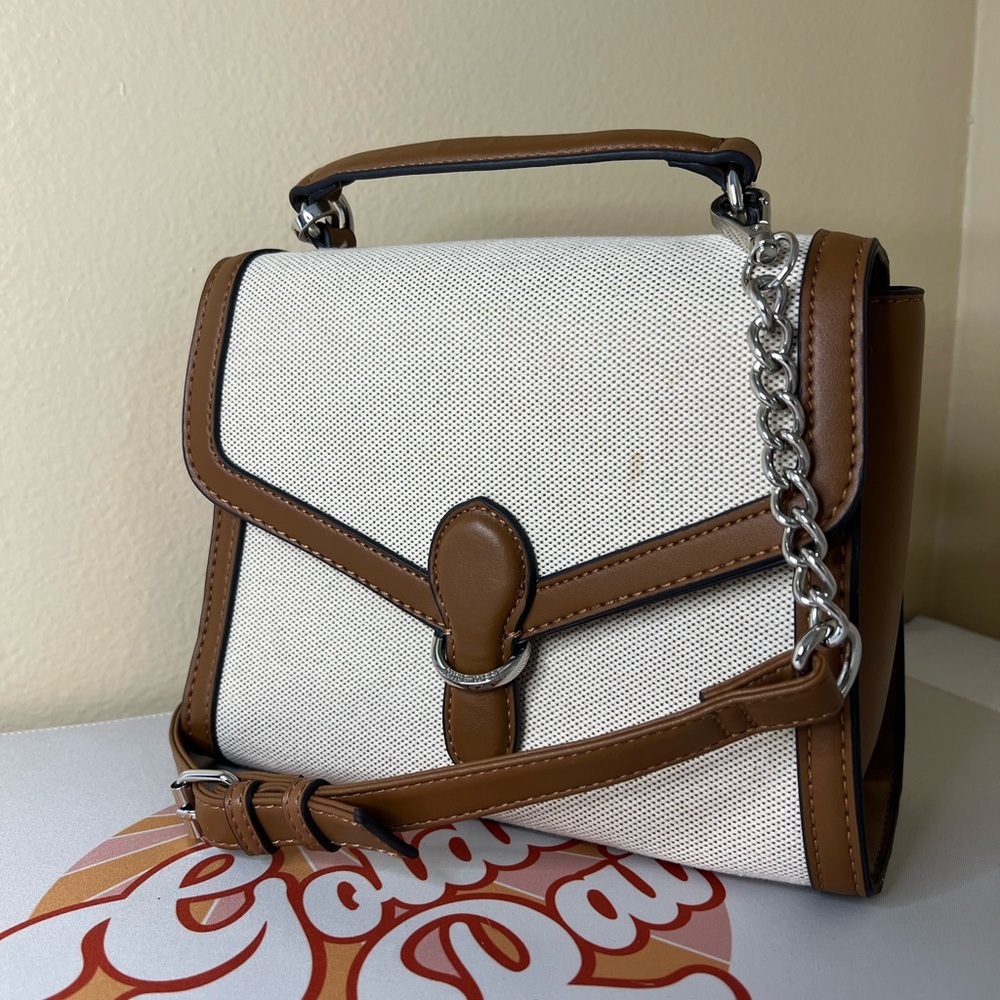 Nine West crossbody purse woven linen style